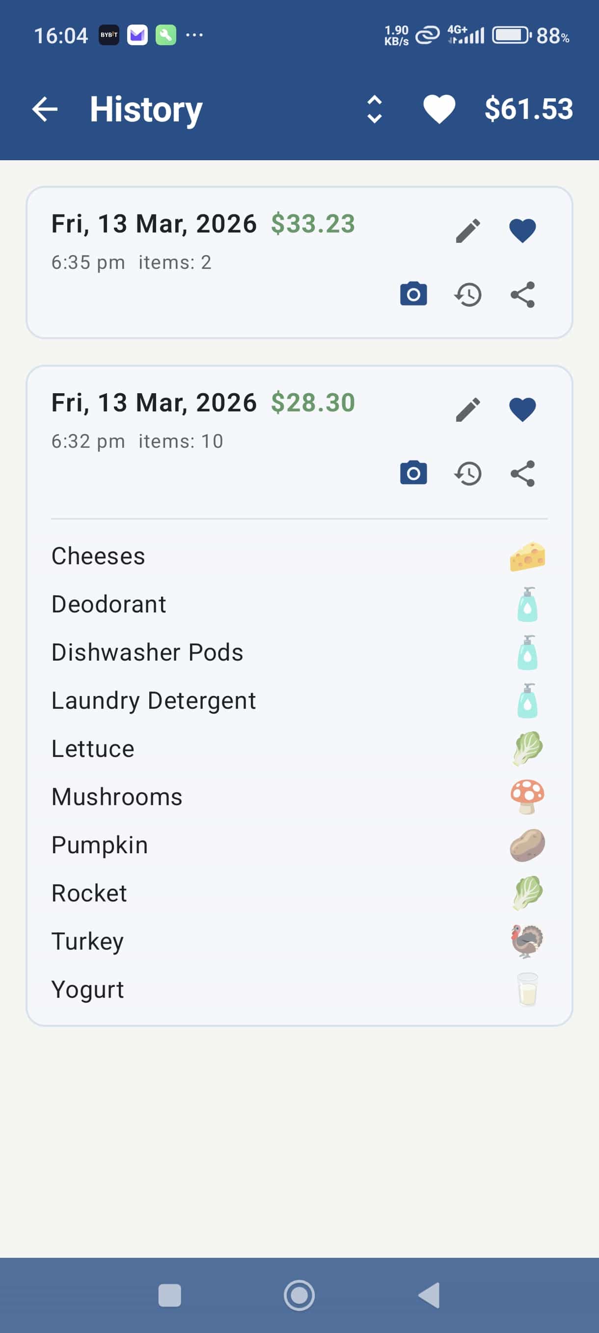 Expanded trip in history