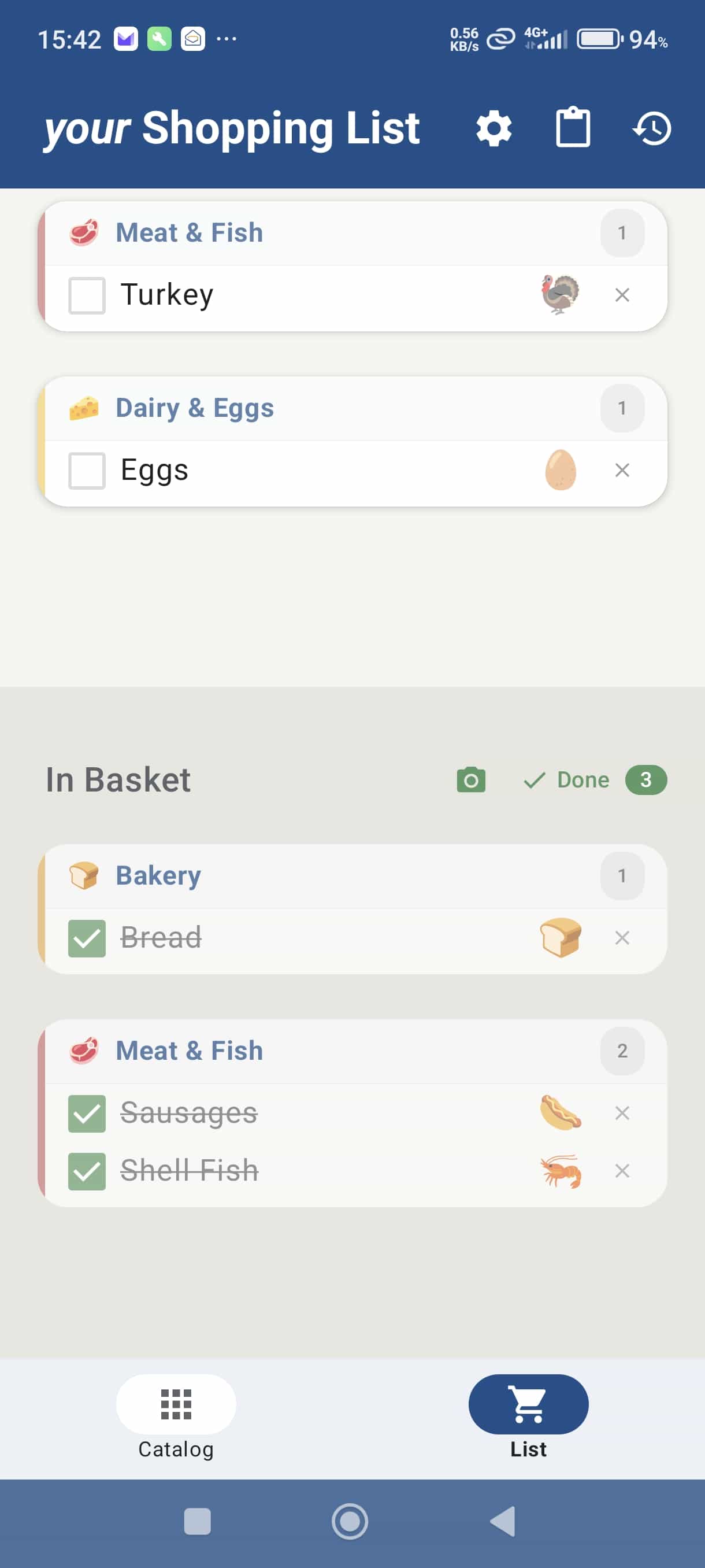 Item moving to In Basket