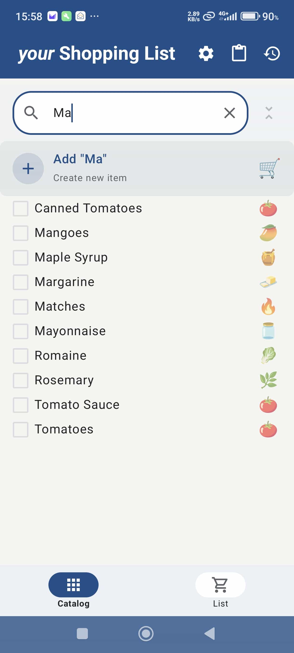 Searching the catalog